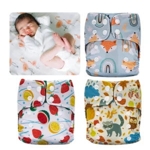 Reusable diapers small soft ecological diapers washable for 0-3 months newborn baby digital print Mommy Novice Necessities