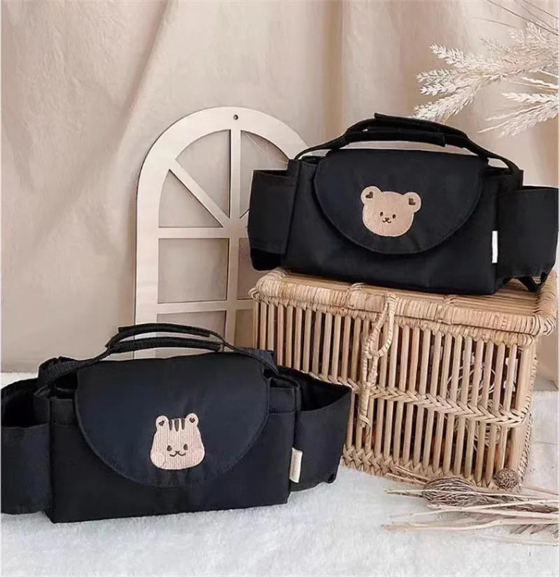Baby Stroller Bag Pram Organizer Cartoon Bottle Holder Baby Stroller Accessories Hanging Caddy Storage Bag Mommy Bag - Image 5