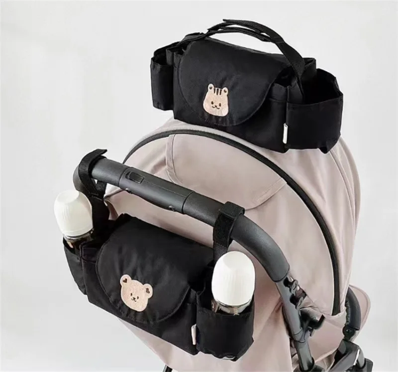 Baby Stroller Bag Pram Organizer Cartoon Bottle Holder Baby Stroller Accessories Hanging Caddy Storage Bag Mommy Bag - Image 6