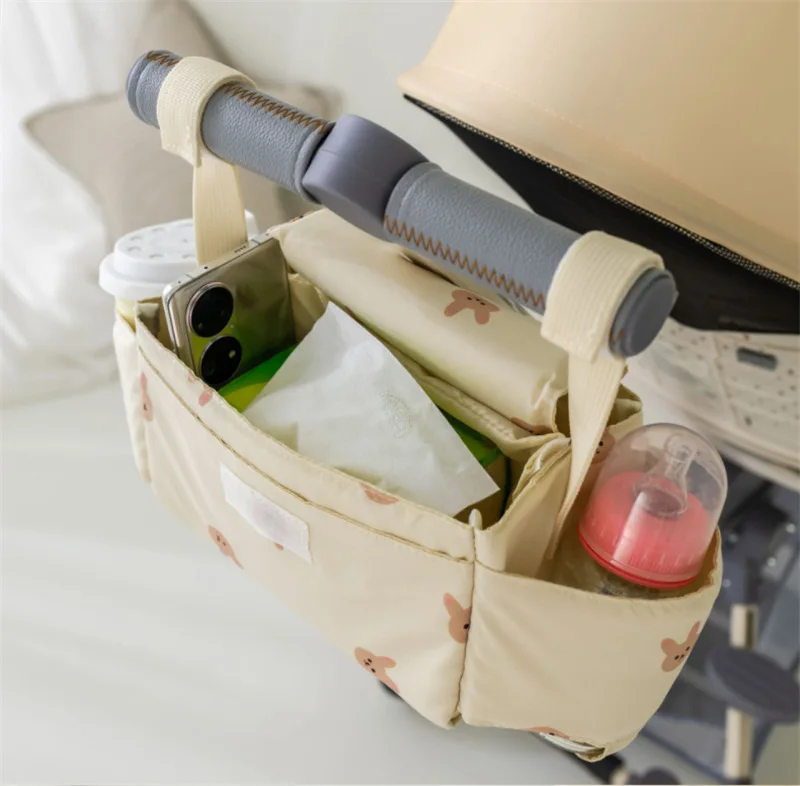 Baby Stroller Bag Pram Organizer Cartoon Bottle Holder Baby Stroller Accessories Hanging Caddy Storage Bag Mommy Bag - Image 4