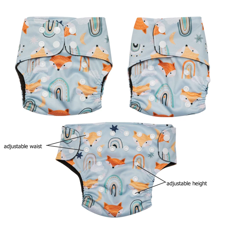 Reusable diapers small soft ecological diapers washable for 0-3 months newborn baby digital print Mommy Novice Necessities - Image 3