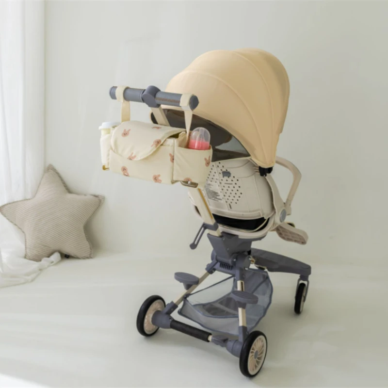 Baby Stroller Bag Pram Organizer Cartoon Bottle Holder Baby Stroller Accessories Hanging Caddy Storage Bag Mommy Bag - Image 3