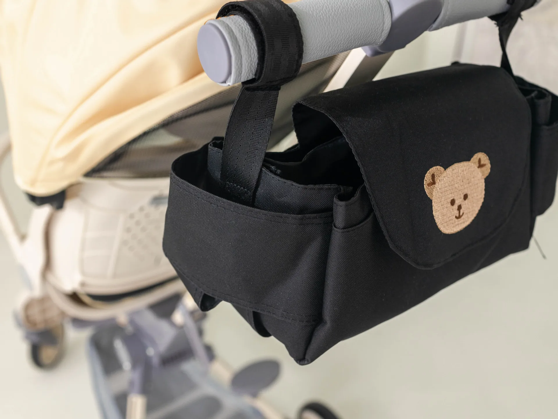 Baby Stroller Bag Pram Organizer Cartoon Bottle Holder Baby Stroller Accessories Hanging Caddy Storage Bag Mommy Bag - Image 7